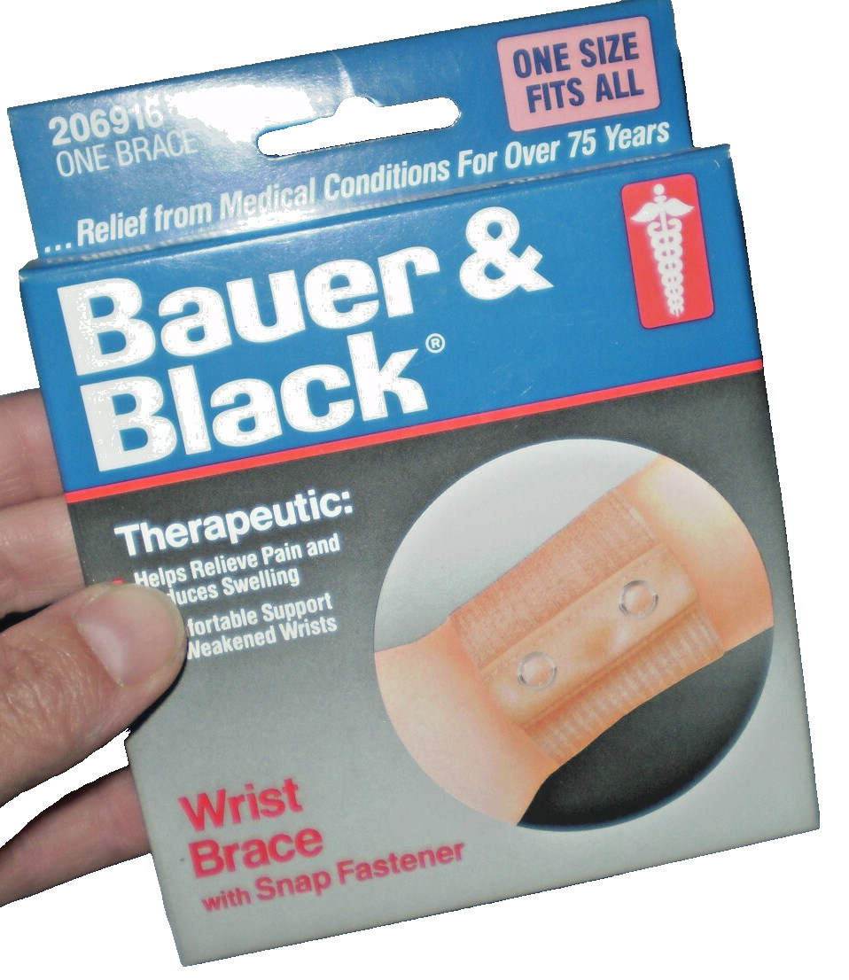 Vintage Genuine Bauer & Black therapeutic wrist brace with snap fastener! Lot 2!