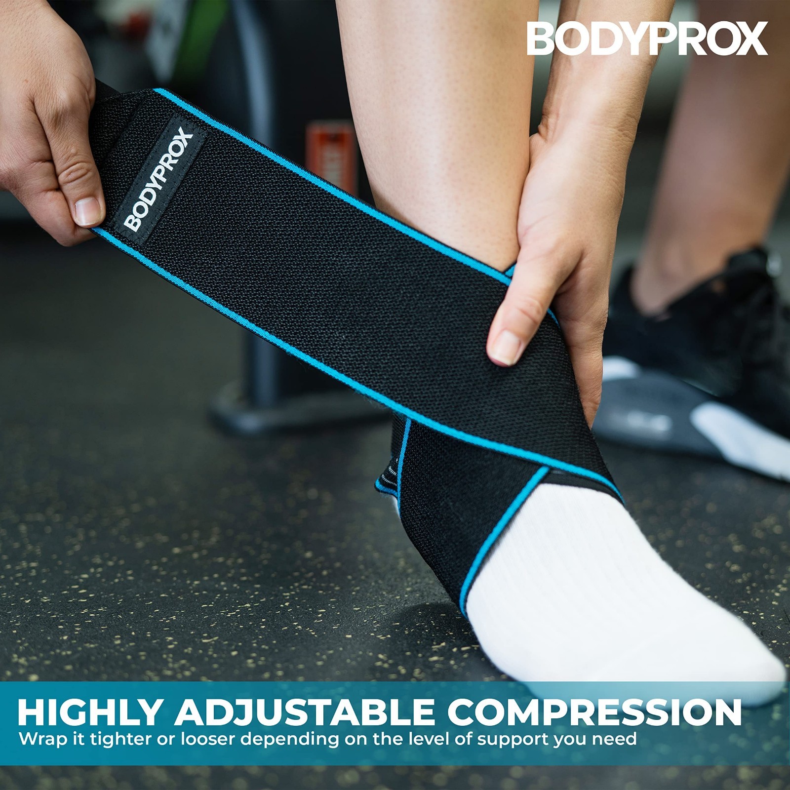Adjustable Compression Ankle Support Brace 2 Pack for Sports Protection, Unisex