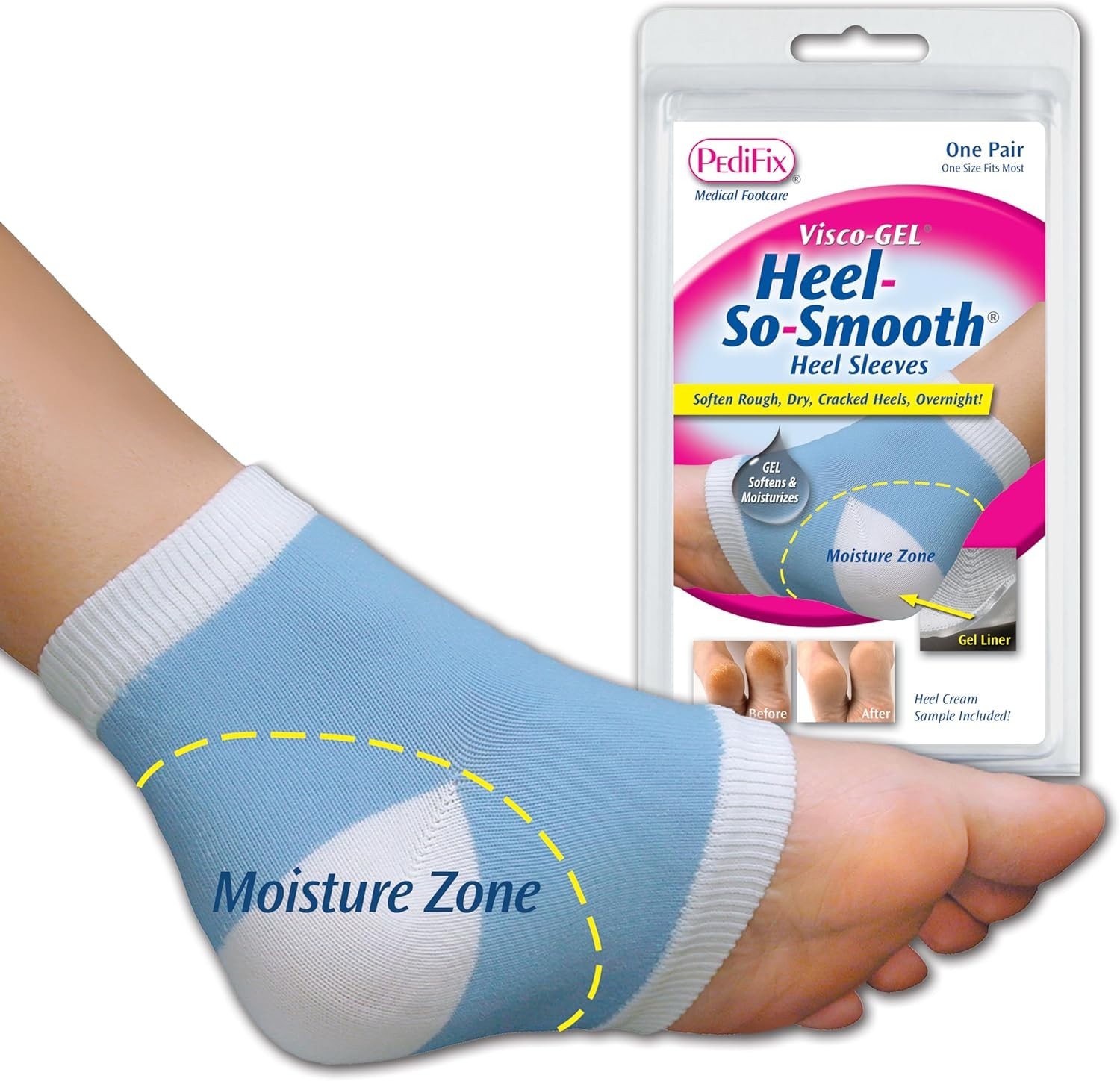 PediFix Visco Gel Heel So Smooth Heel Sleeves P800
