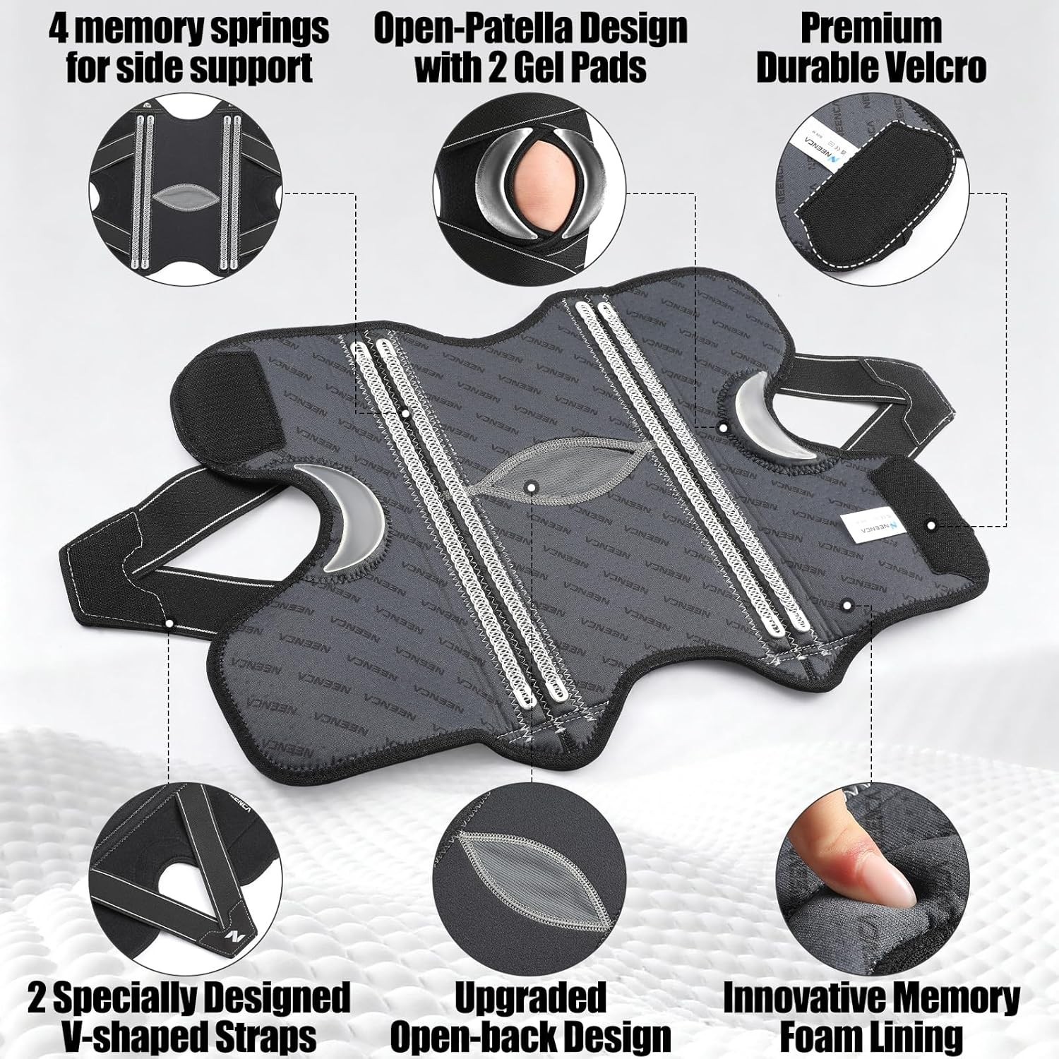 Knee Brace for Women & Men, Compression Knee Support with X-Straps Design – A…