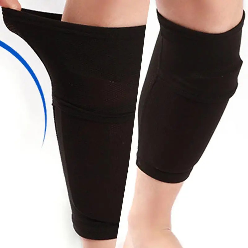 Shin guard football insert mesh elastic breathable socks double-layer fixed adul