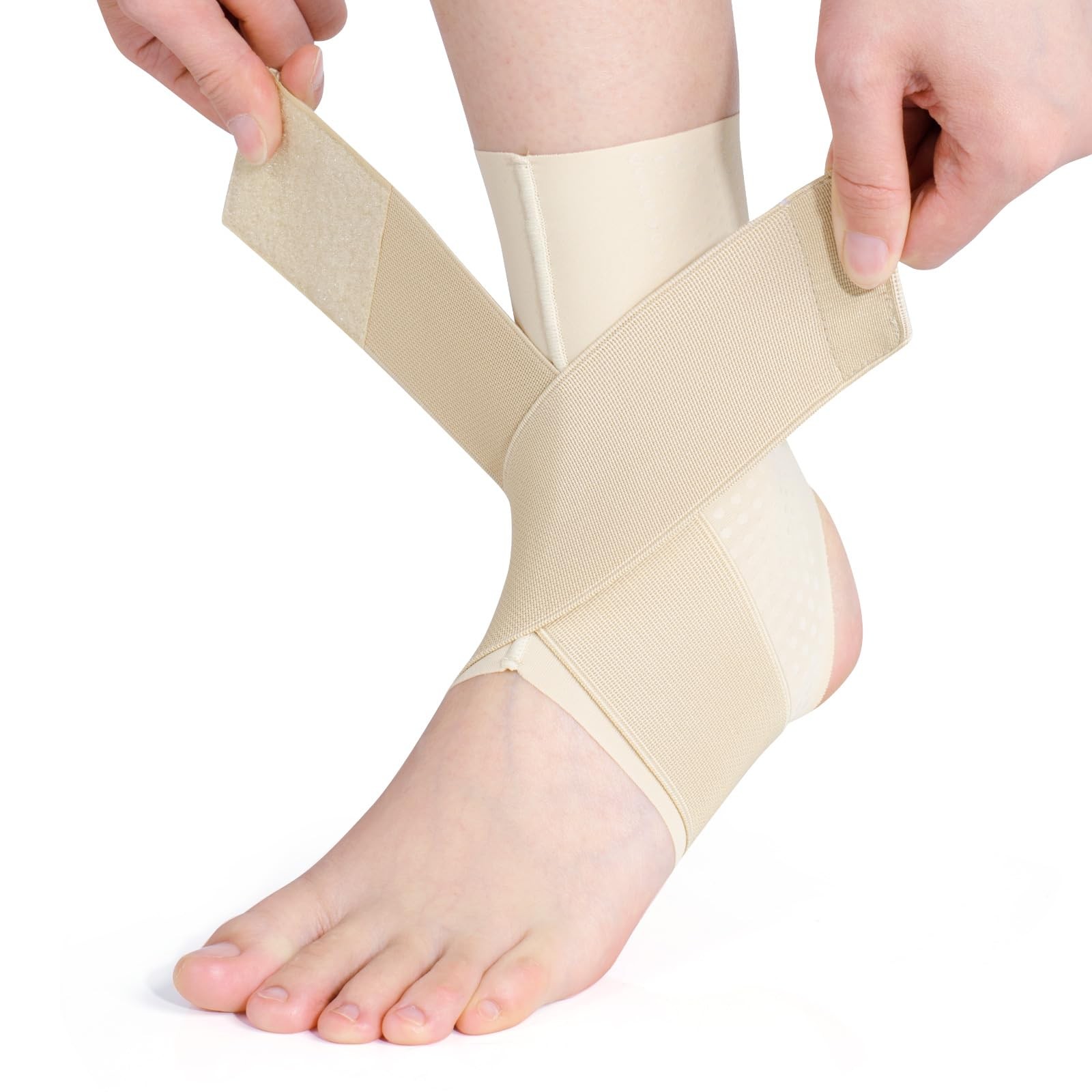 Galvaran Ankle Brace, Adjustable Breathable Compression Medium, Complexion