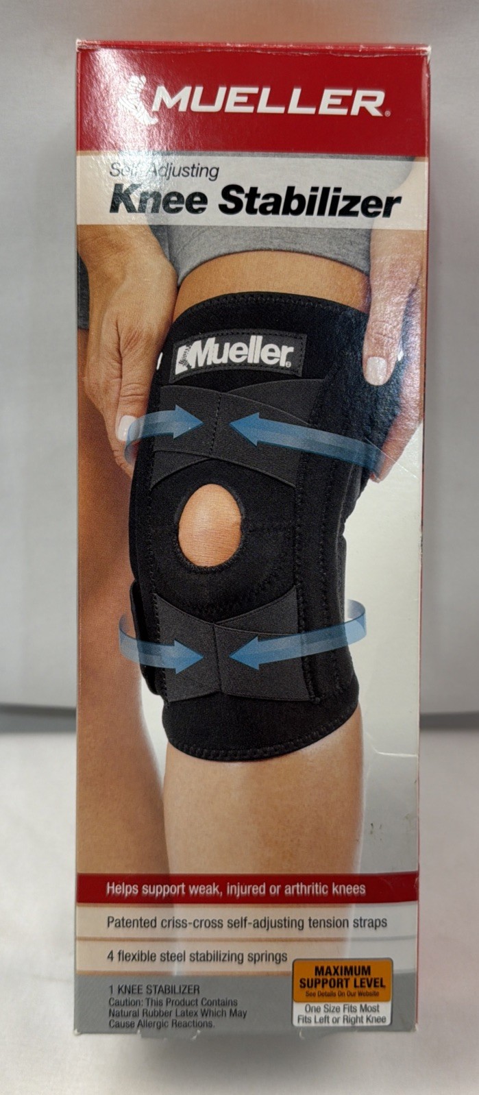Mueller Self Adjusting Knee Stabilizer Brace Support 1 Count New