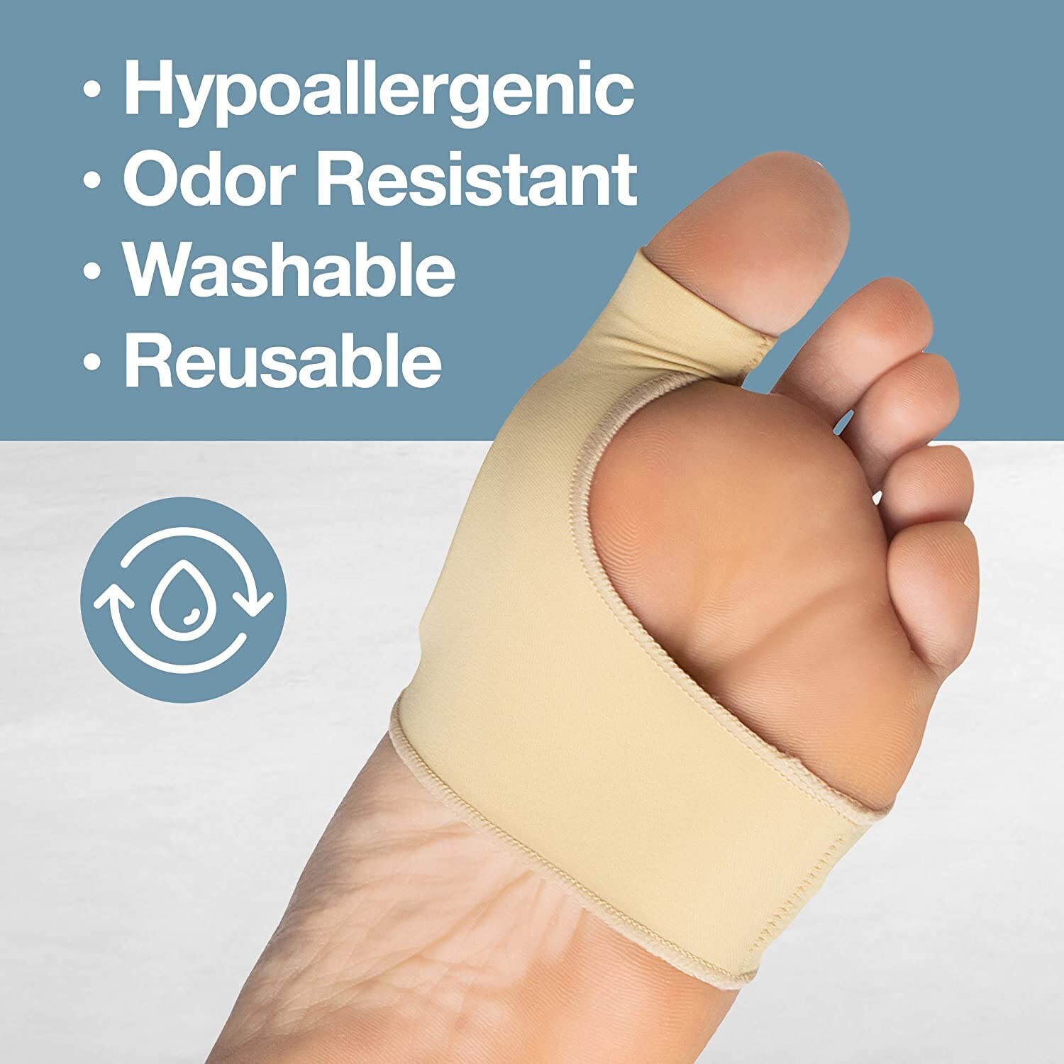 1 Pair Large Size Bunion Corrector and Bunion Relief Sleeve with Gel Bunion Pads