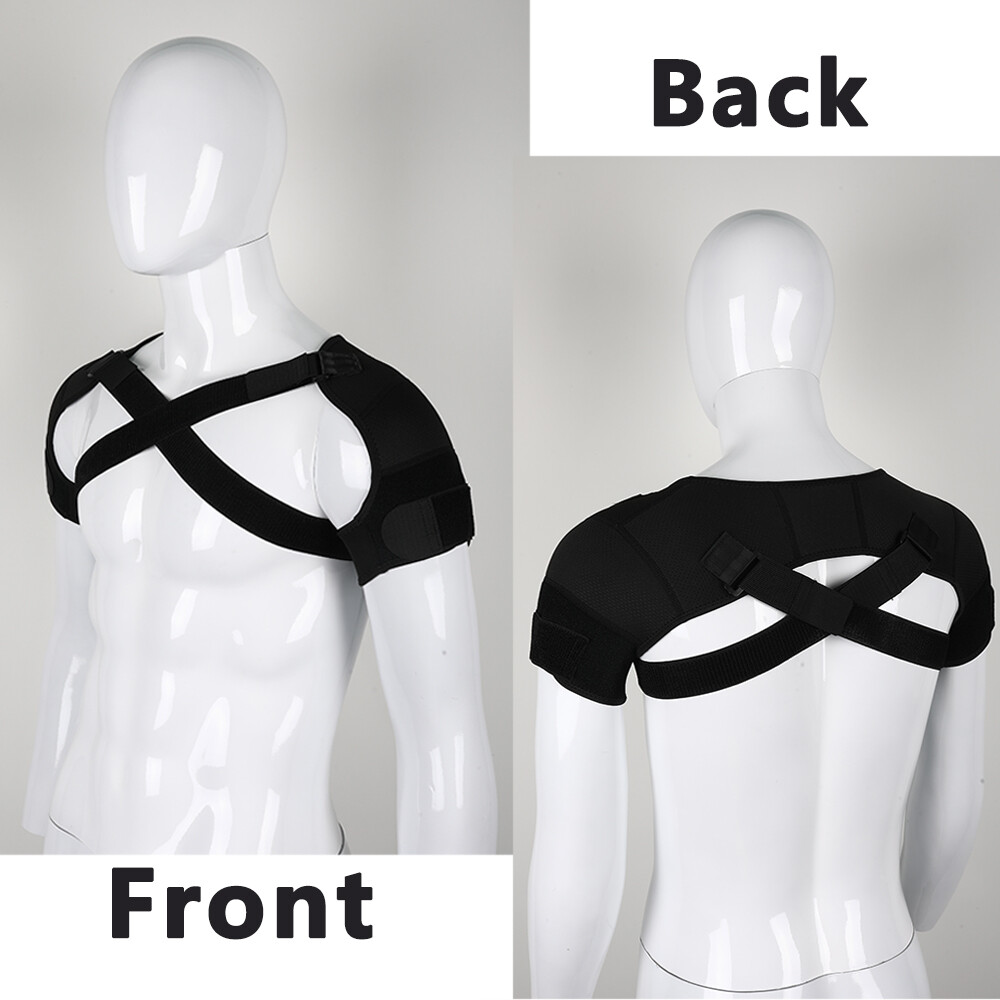 2PCS Adjustable Double Shoulder Support Brace Strap Wrap Neoprene Protector US