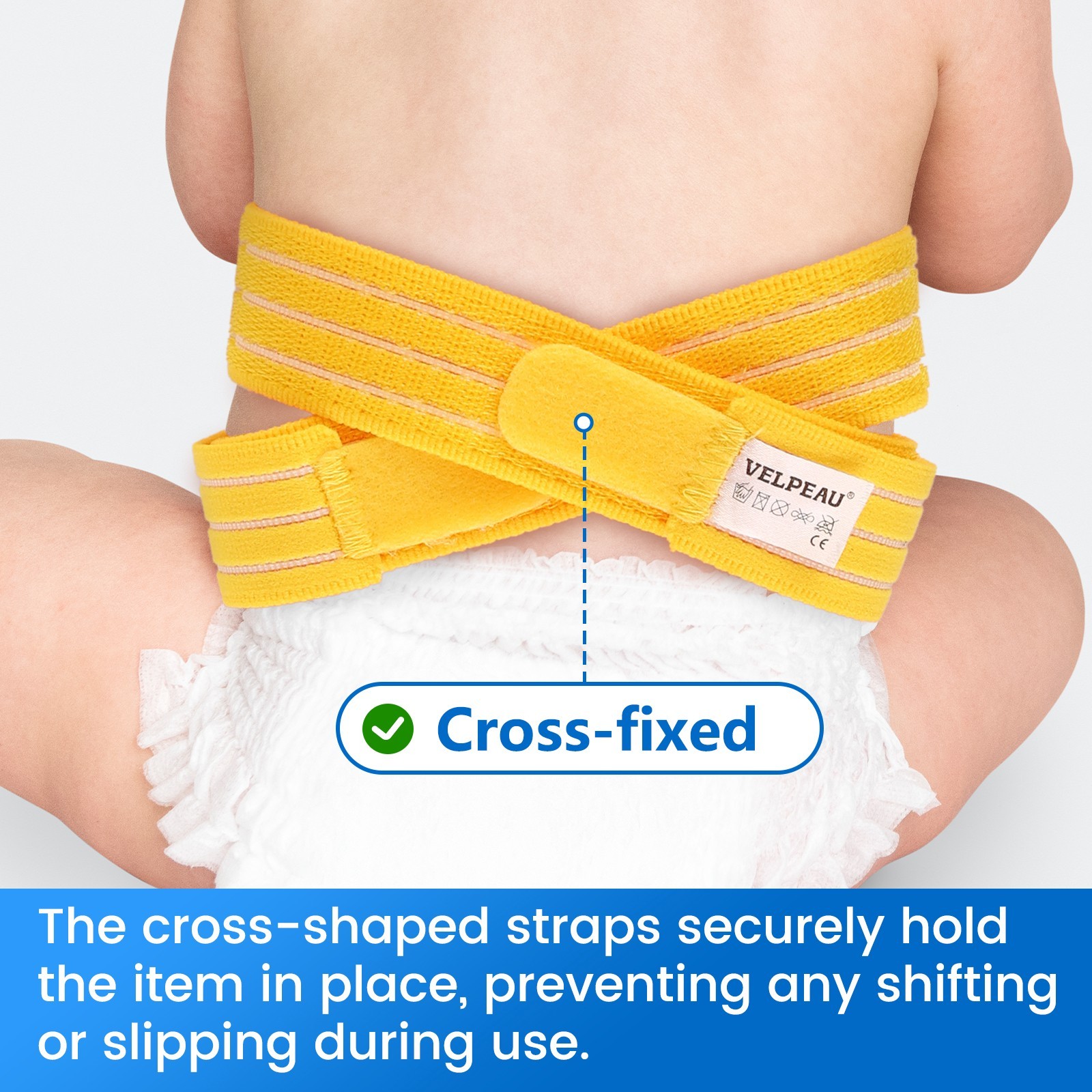Velpeau Umbilical Hernia Belt Baby Newborn -Anti Displacement Slip -with 3 Pads