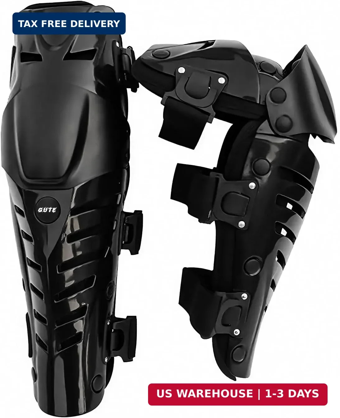 Gute Knee Pads, Adjustable Long Leg Sleeve Gear Crashproof Nonslip Protective Sh