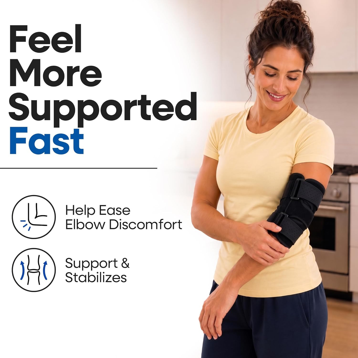 Elbow Splint Tendonitis Elbow Brace – Cubital Tunnel Brace for Sleeping – Tenni