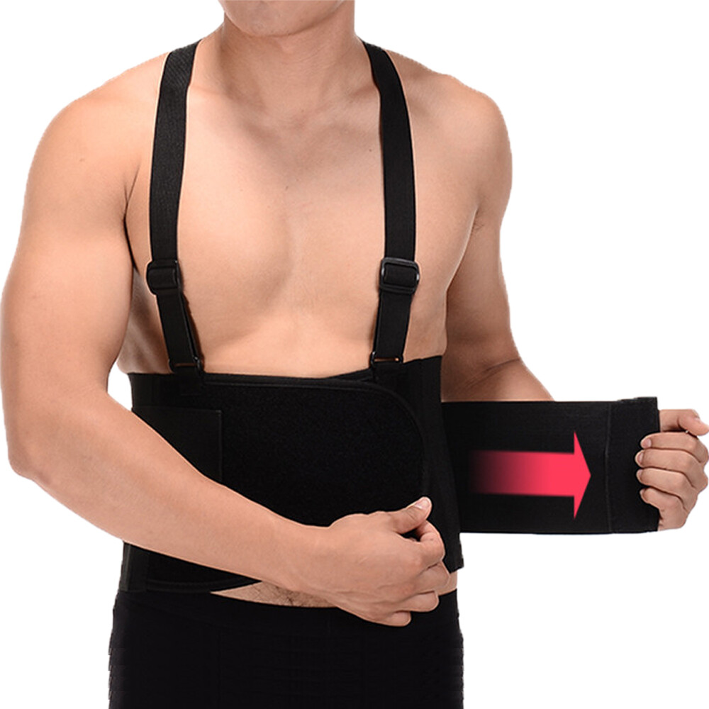 Working Lumbar Lower Back Brace Support Belt with Adjustable Straps 20x105cm