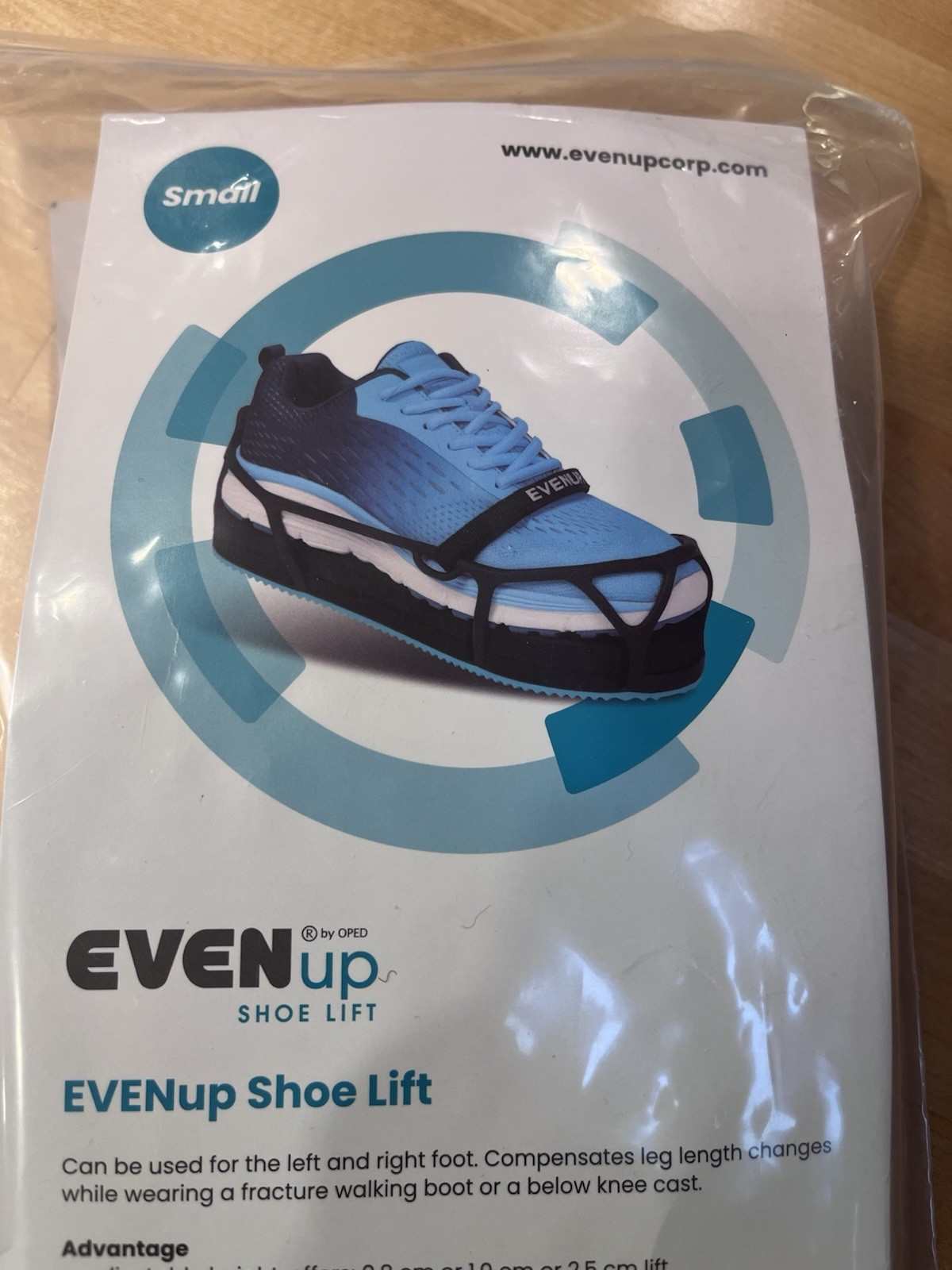 EVENup Shoe LIft by OPED Height Balancer SZ Small Men Shoe 6-8 Women Shoe 5-8.5