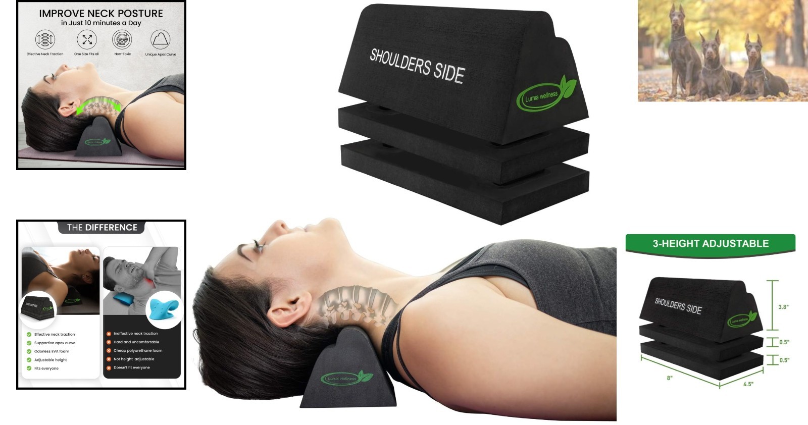 Adjustable Neck Stretcher Pillow – Lightweight Cervical Support for Posture