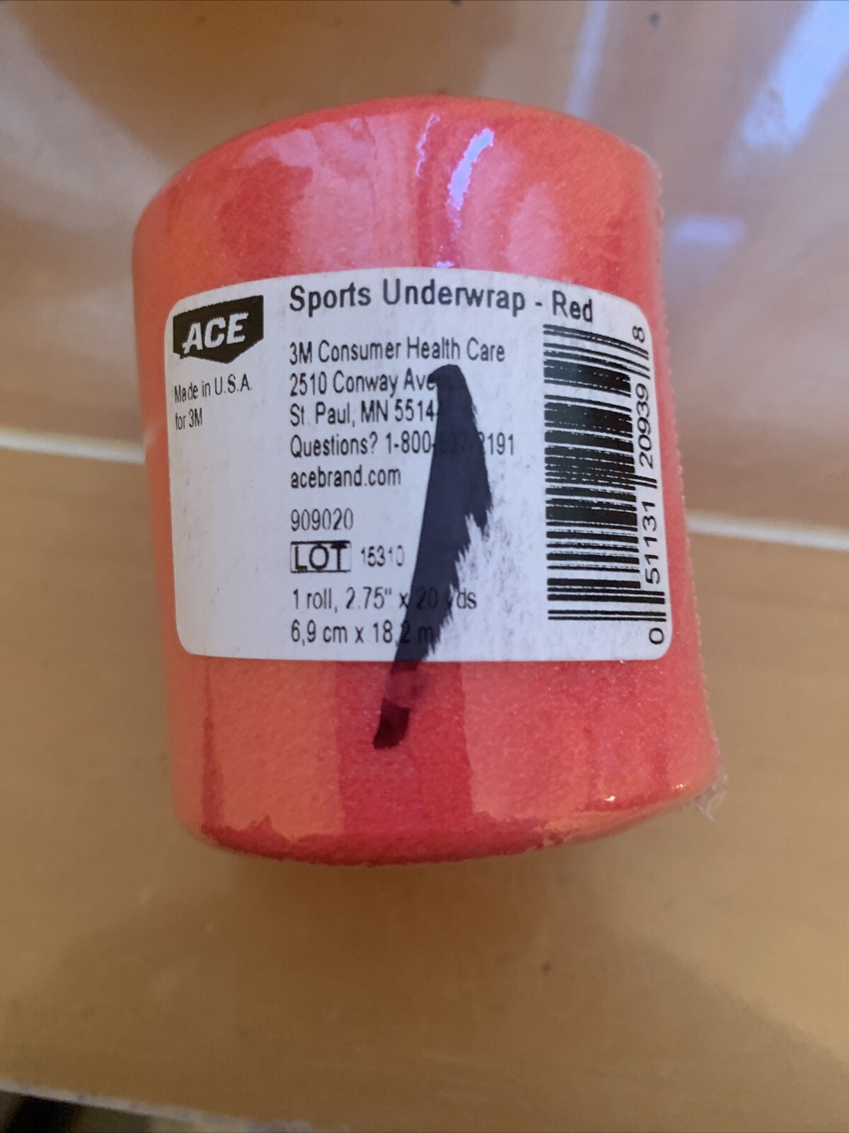 ACE Sport Athletic Tape Underwrap Red 20 yards x 2 3/4 in Wide