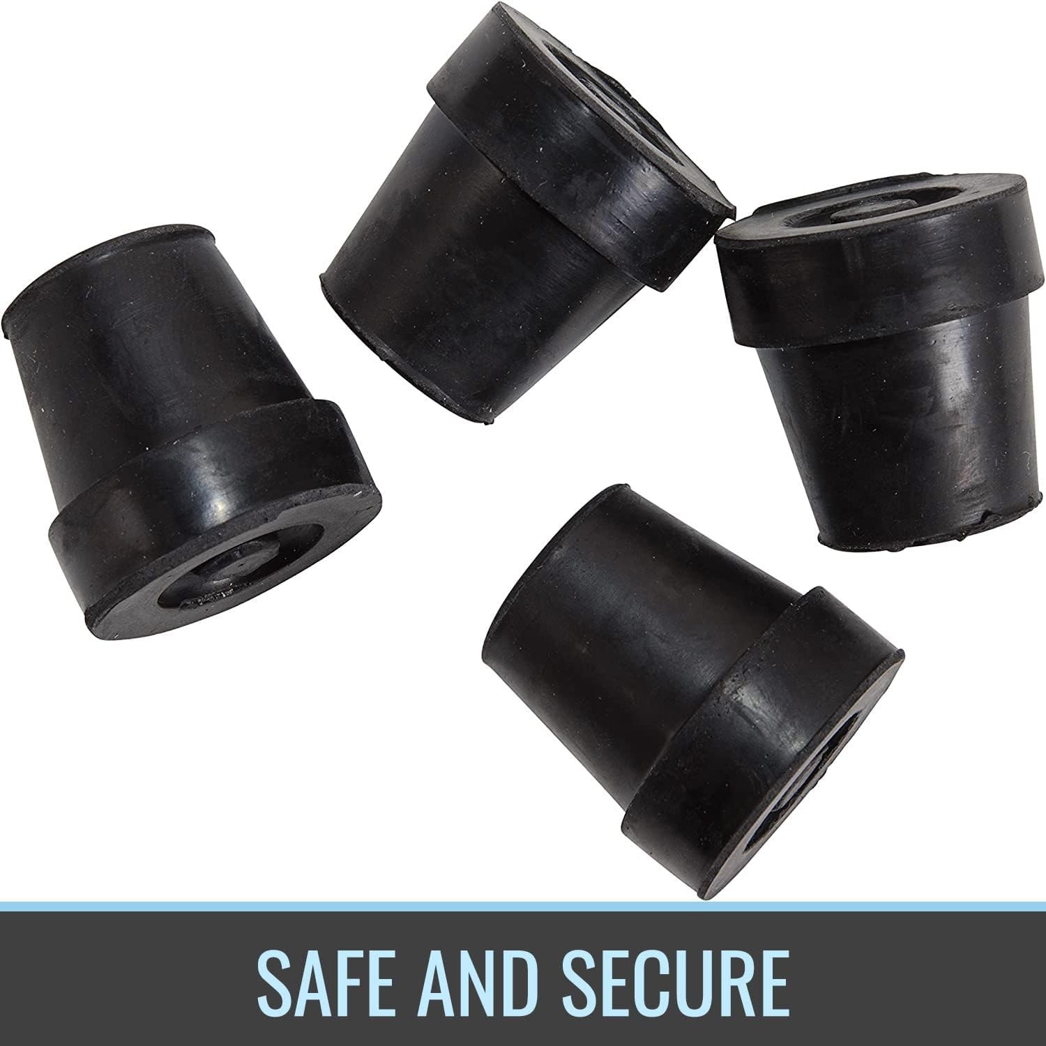 Heavy Duty No-Slip Quad Cane Tips Replacement (4 CT)