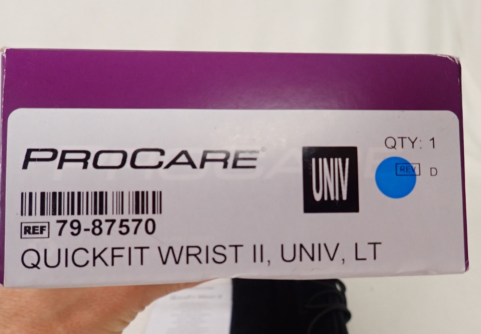 PROCARE 79-87570 QUICKFIT WRIST II, UNIV, LT, 8″, Universal Fit, Left Hand