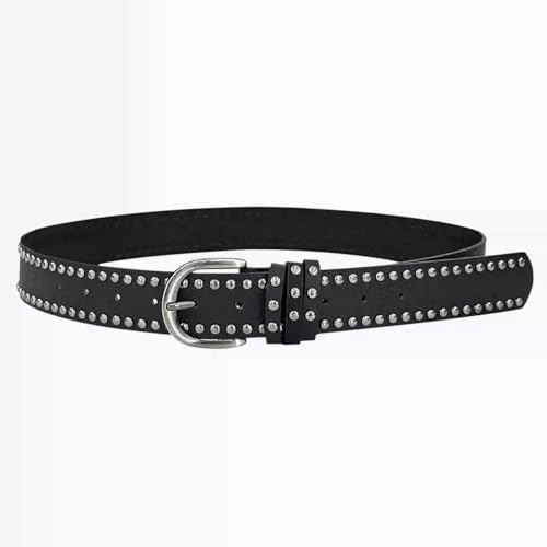 Western-Cowboy-Leather-Belts for Fit for waistline 27 – 39 inches Black-115