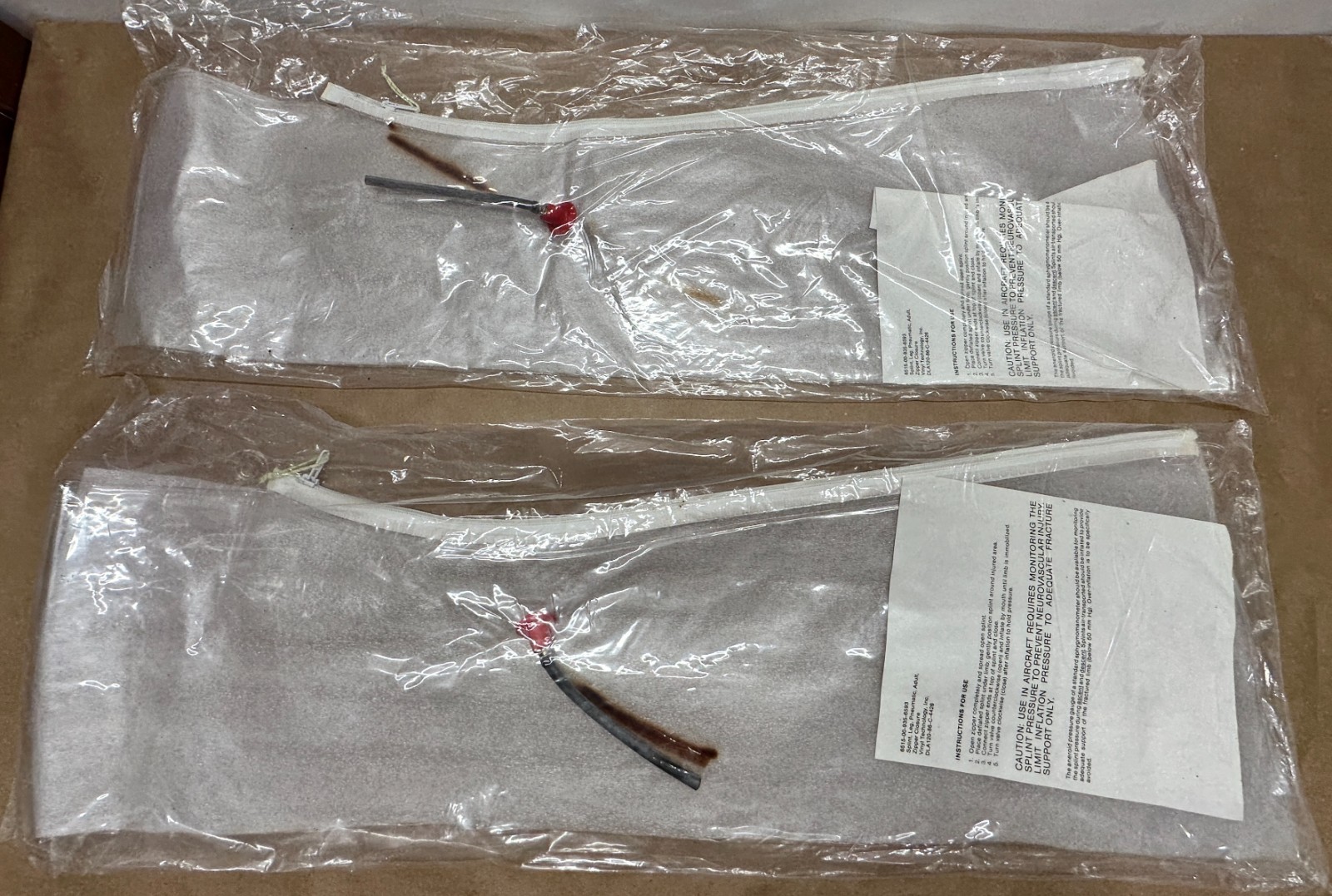 Lot of 3x Military Leg Splint Adult – Thomas Half Ring 6515-01-071-6645