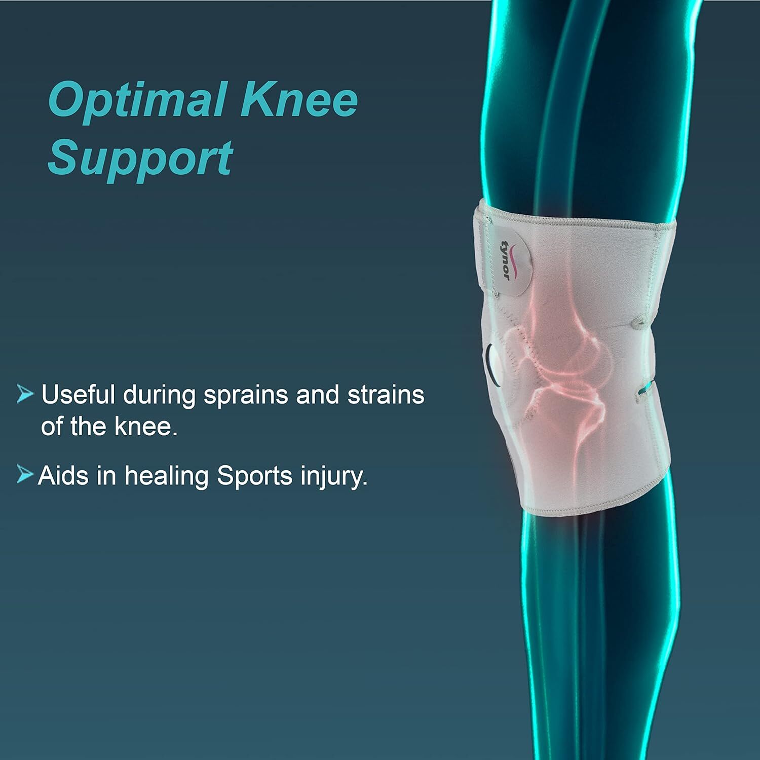 Knee Wrap (Neoprene), Grey, Universal Size, Provides effective and strong compre