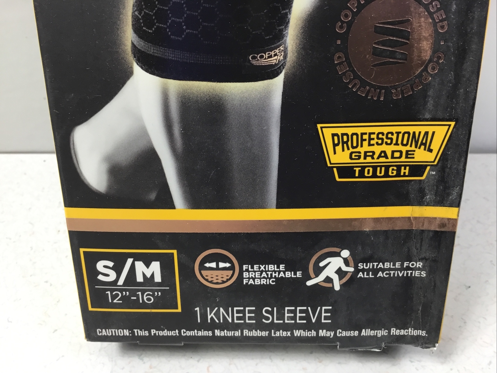 COPPER FIT WORKGEAR KNEE COMPRESSION SLEEVE S/M 12”- 16” Active Sports Tough