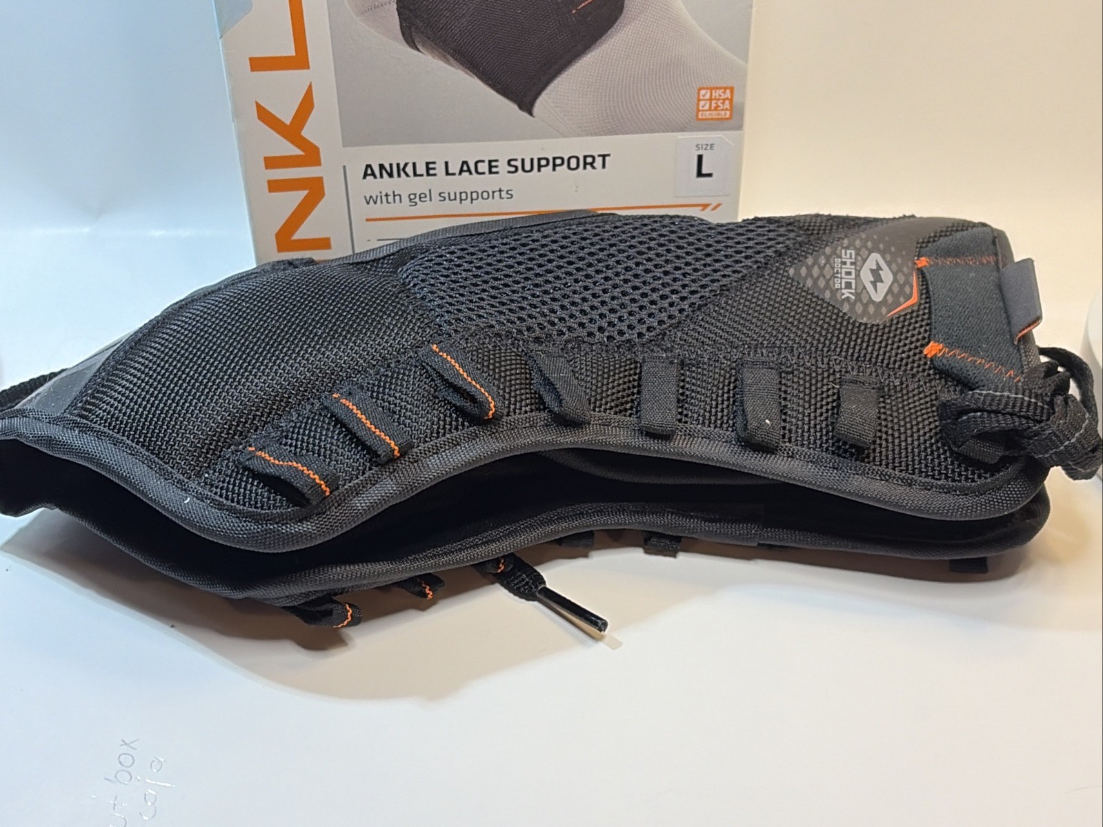 Shock Doctor Ankle Level 2 Ankle Support 849 Ultra Lace Up Ankle , Large, Black