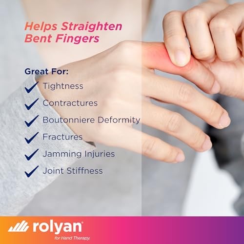 Rolyan Sof-Stretch Finger Extension Splint, White, X-Large White – 1 Pack