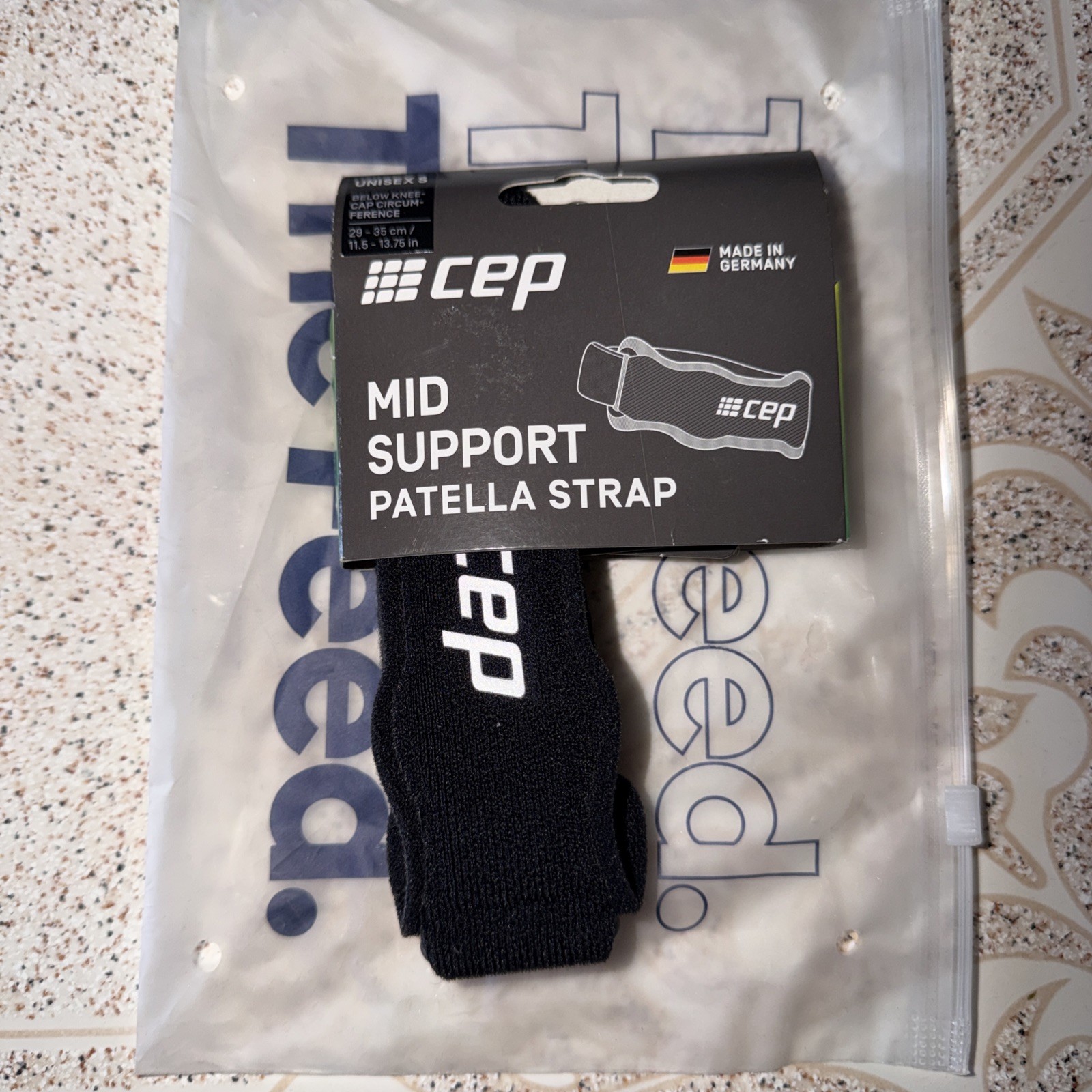 Cep Mid Support Patella Strap Small Black Unisex Adjustable 11.5 to 14.75 in.