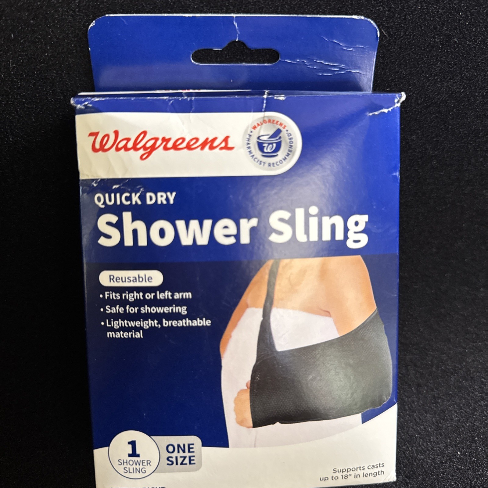 NIB Adult Mesh Shower Arm Shoulder Sling Shower Bath Sling Strong Breathable