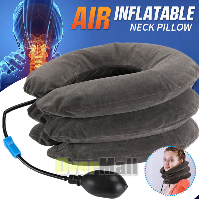 USA Cervical Neck Traction Device Inflatable & Adjustable Neck Stretcher Pillow