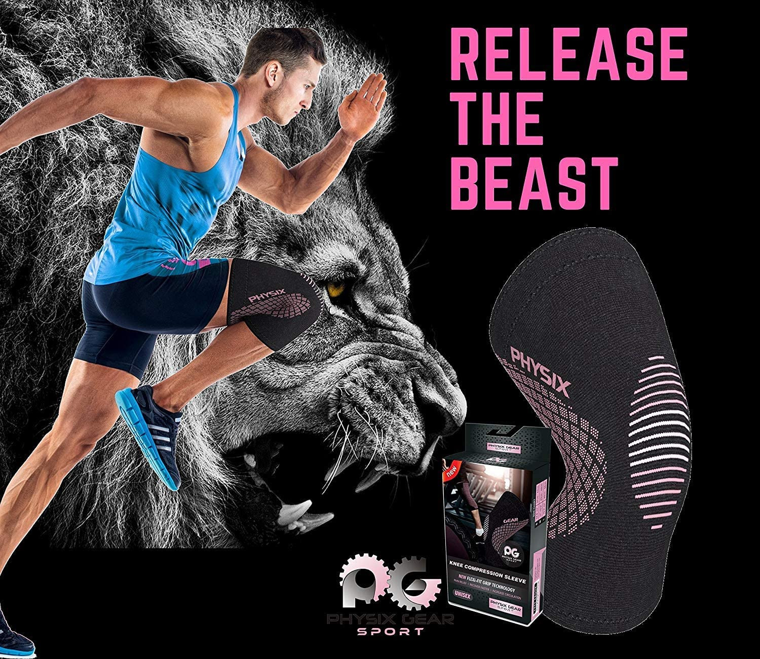 Best Compression Knee Brace for Walking, Running, Gym Basketball Workout Sports