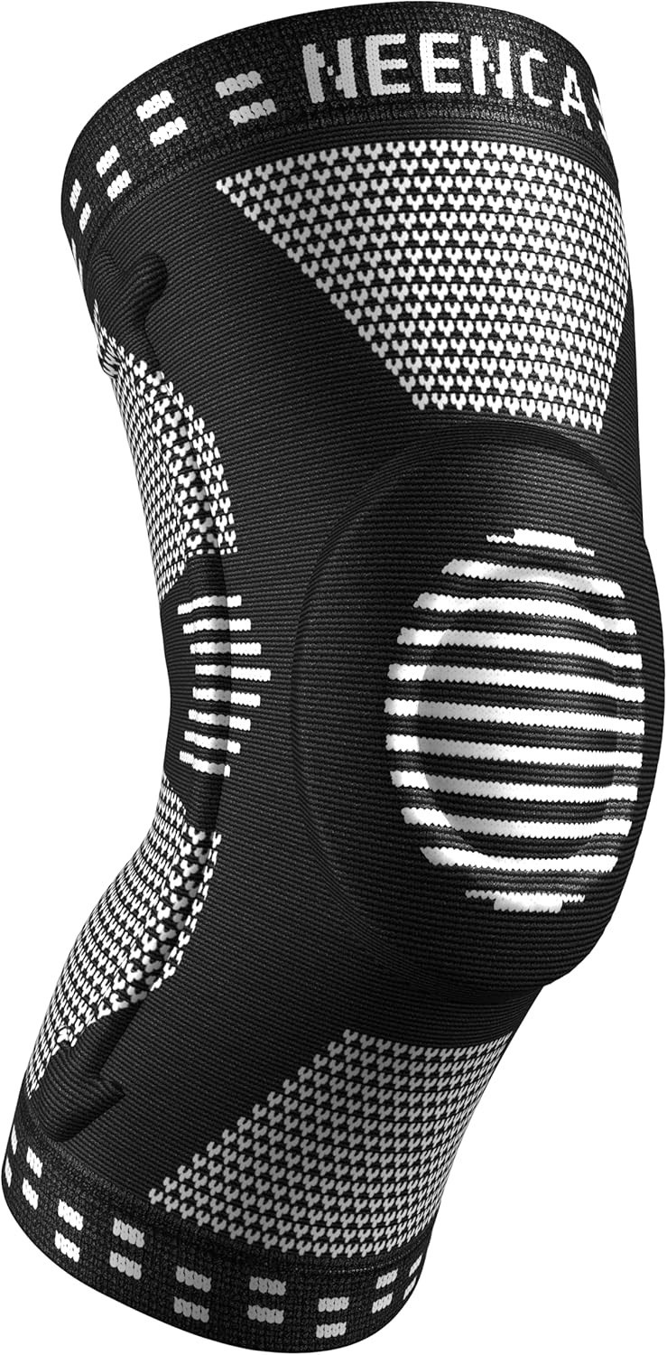 Knee Support Brace Compression Sleeve with Patella Pad Stabilizers for Pain