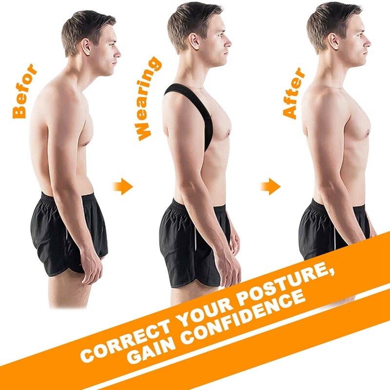 Corrector De Postura Invisible Dolor Cuello Hombros Espalda Para Mujer Hombre US
