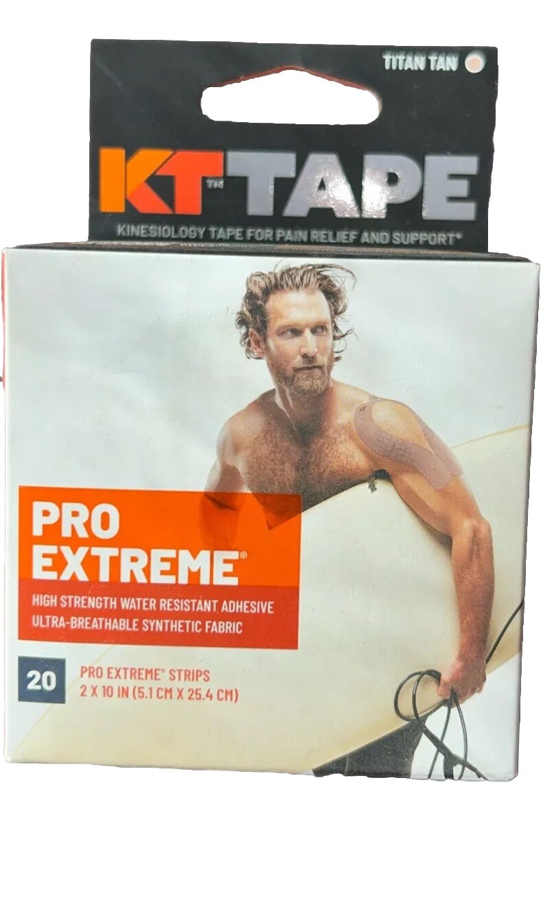 KT Tape Pro Extreme Kinesiology Tape Titan Tan 20 Strips 2 x 10 In