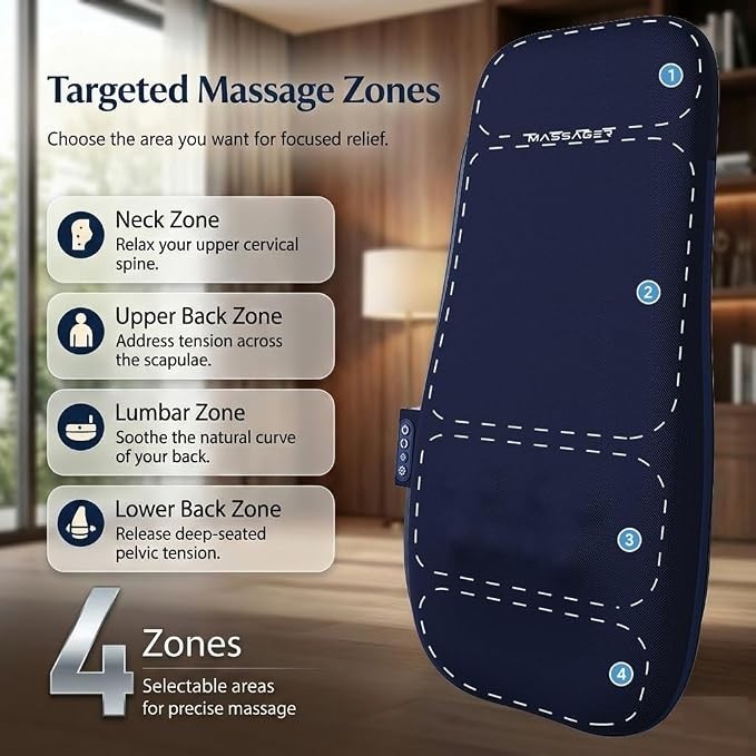 Athloot Back & Neck Massager with Heat for Pain Relief, FSA Full-Length Rolling