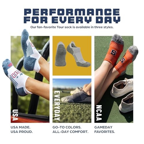 USA No Show Socks for Men & Women – Cushioned Medium White/Navy/Scarlet/Flag