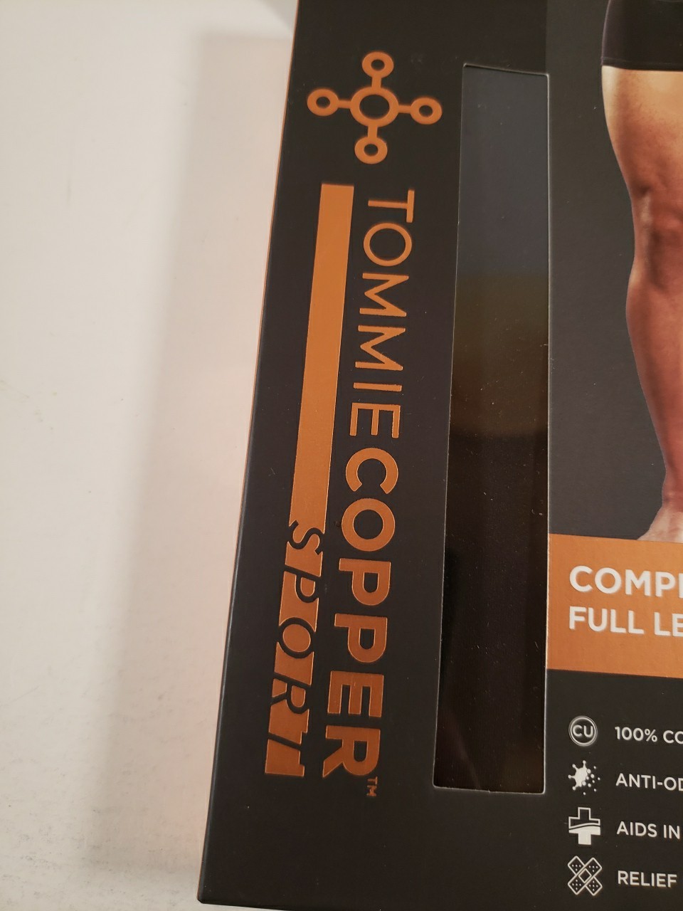 TommieCooper Sport Compression Full Leg Sleeve S/M Black 01-63173