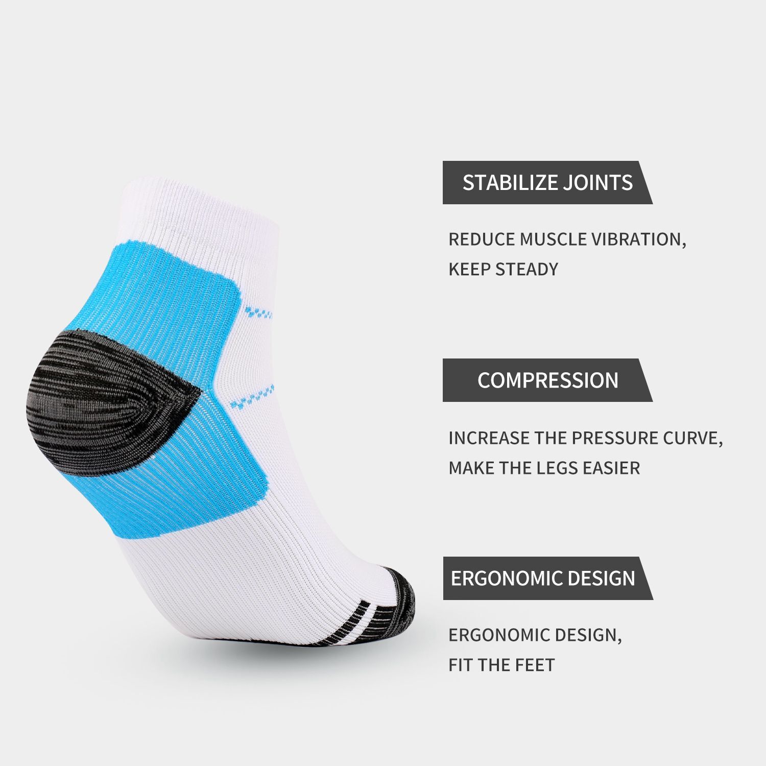 Plantar Fascia Compression Socks – Sweat Absorbent Breathable Standard Thickness