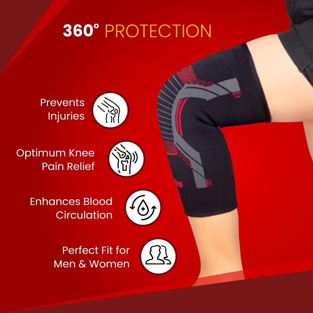 Dr. Ortho Sports Knee Pain Brace Compression Support Gym Running Jogging Cycling