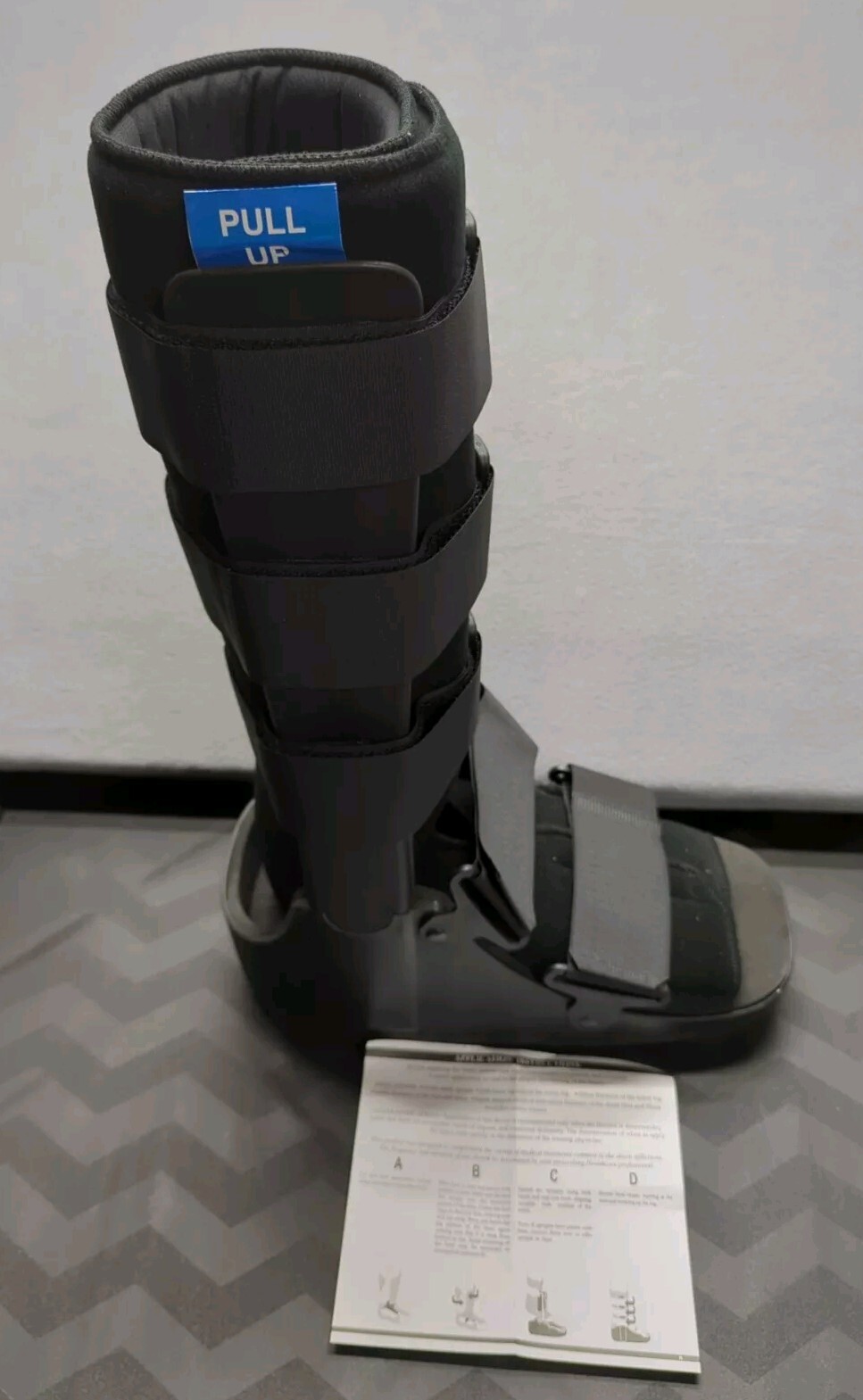 Fixed Ankle Walker Boot, Black, Medium By KNAB Medical New