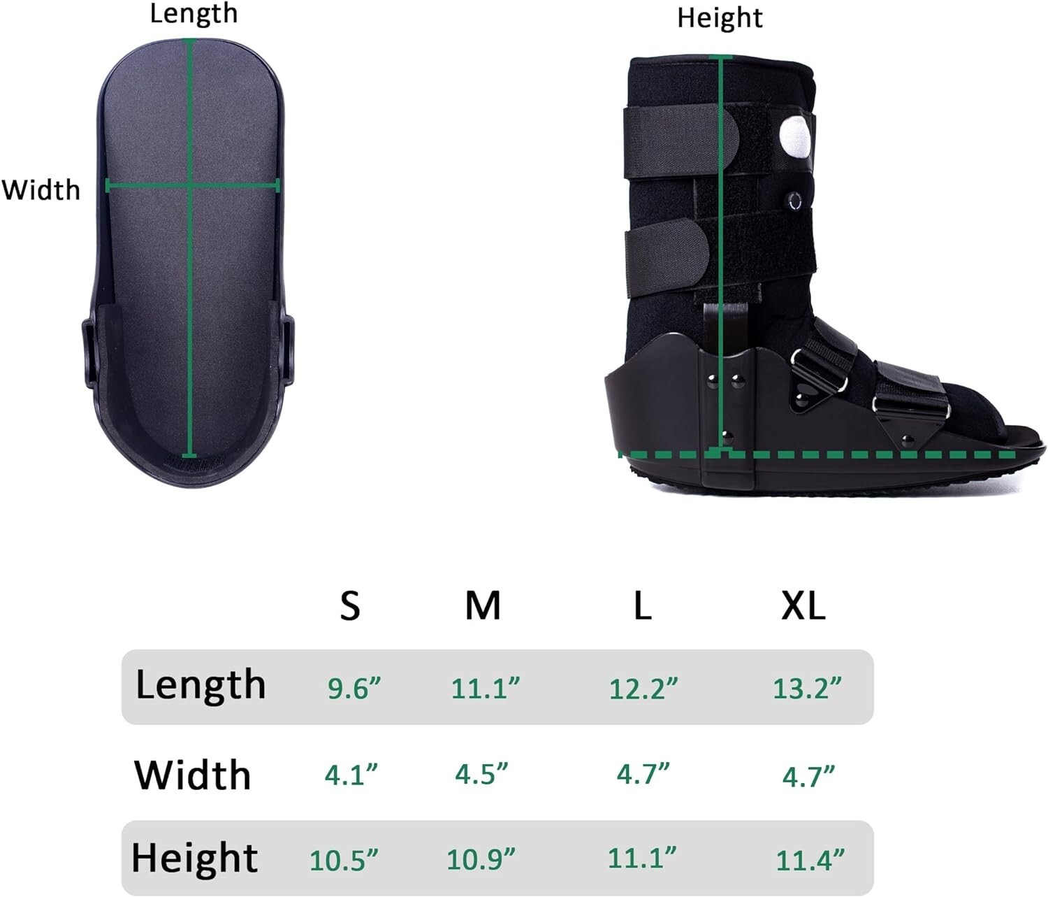 Walking Boot Fracture Boot for Broken Foot, Sprained Ankle-Medium Postop Boot
