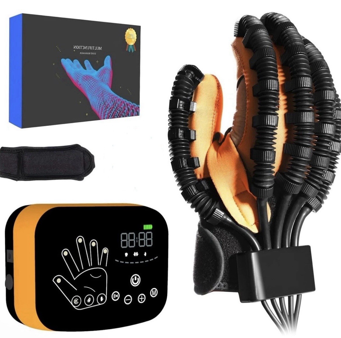 Glove Hand Function Rehabilitation Robot Gloves for Stroke (Right Hand Sz XL)