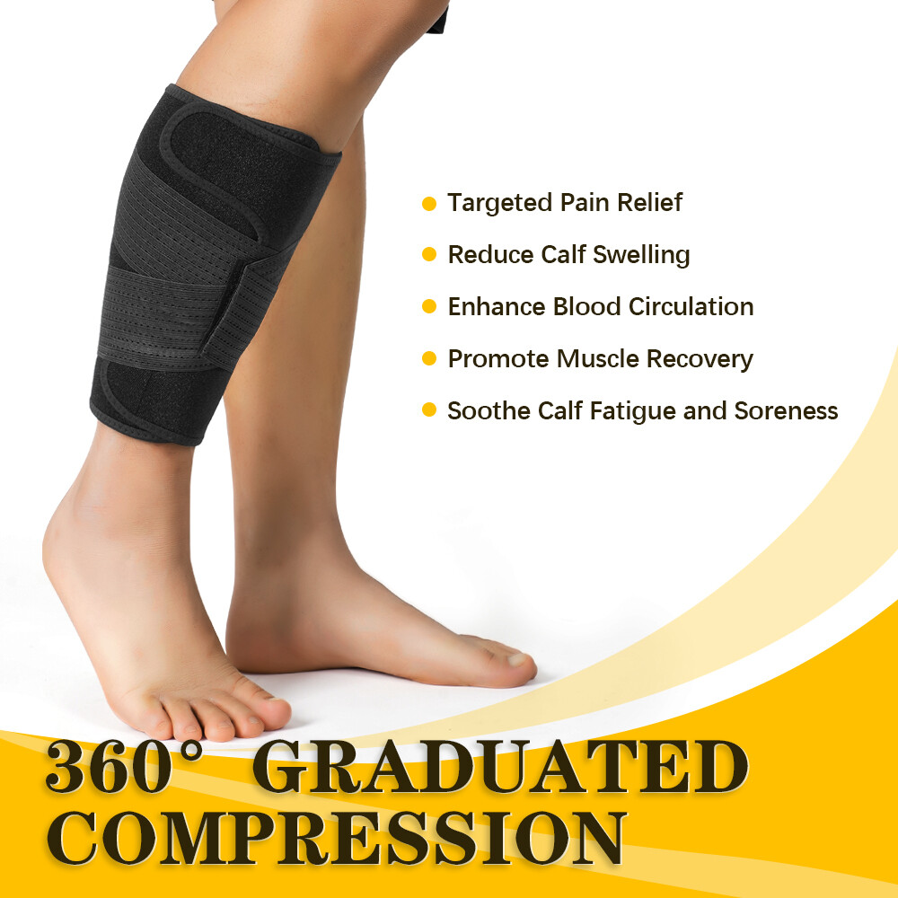 Calf Support Brace Adjustable Shin Splint Compression Calf Wrap Swelling Sleeves