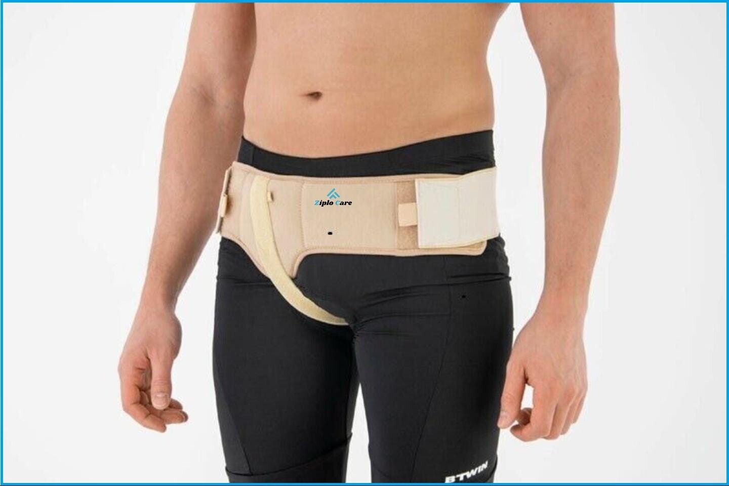 Inguinal Hernia Groin Support Belt Adjustable Elastic Left Side