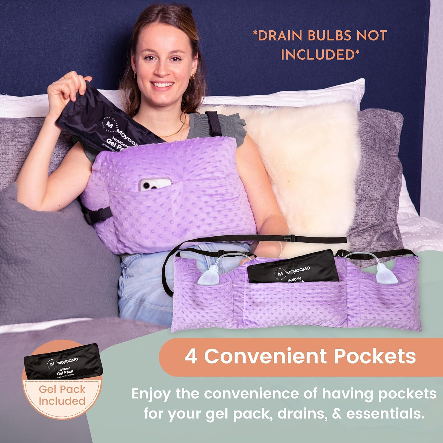 Post Mastectomy Pillow – Post Surgery Pillow for Car, Breast Reduction & Augment