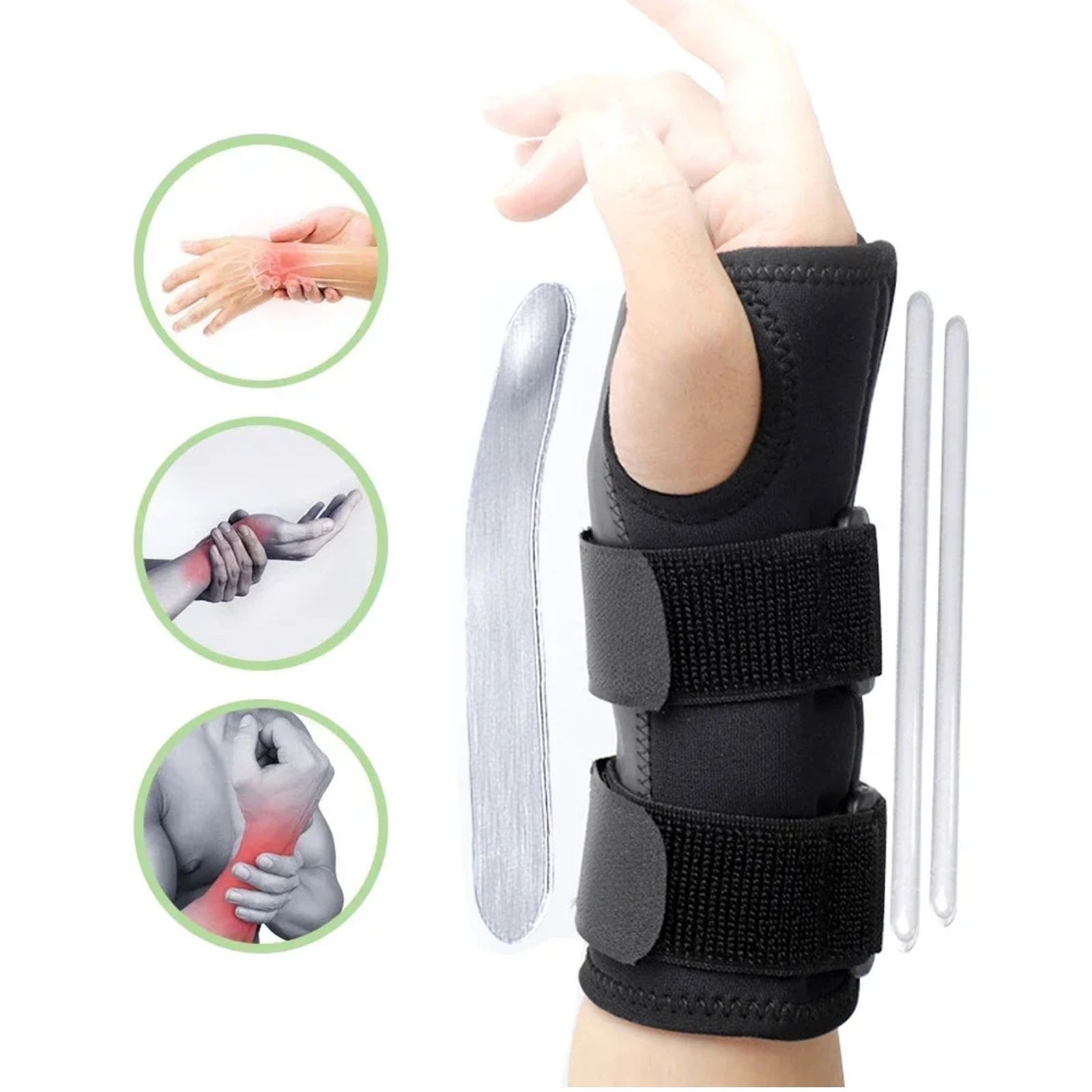 NEW Wrist Brace for Carpal Tunnel – Adjustable Night Support Brace with Splints