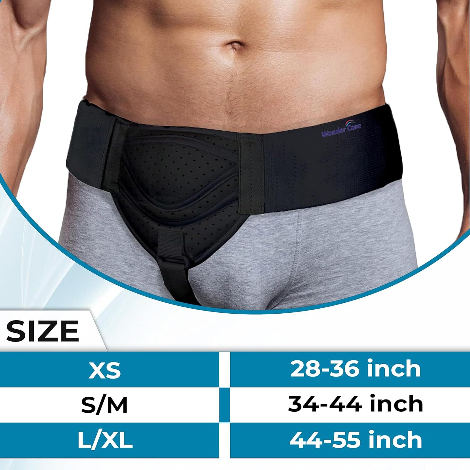 Inguinal Hernia Support Belt Double Truss Pads Special Foam Adjustable Elastic