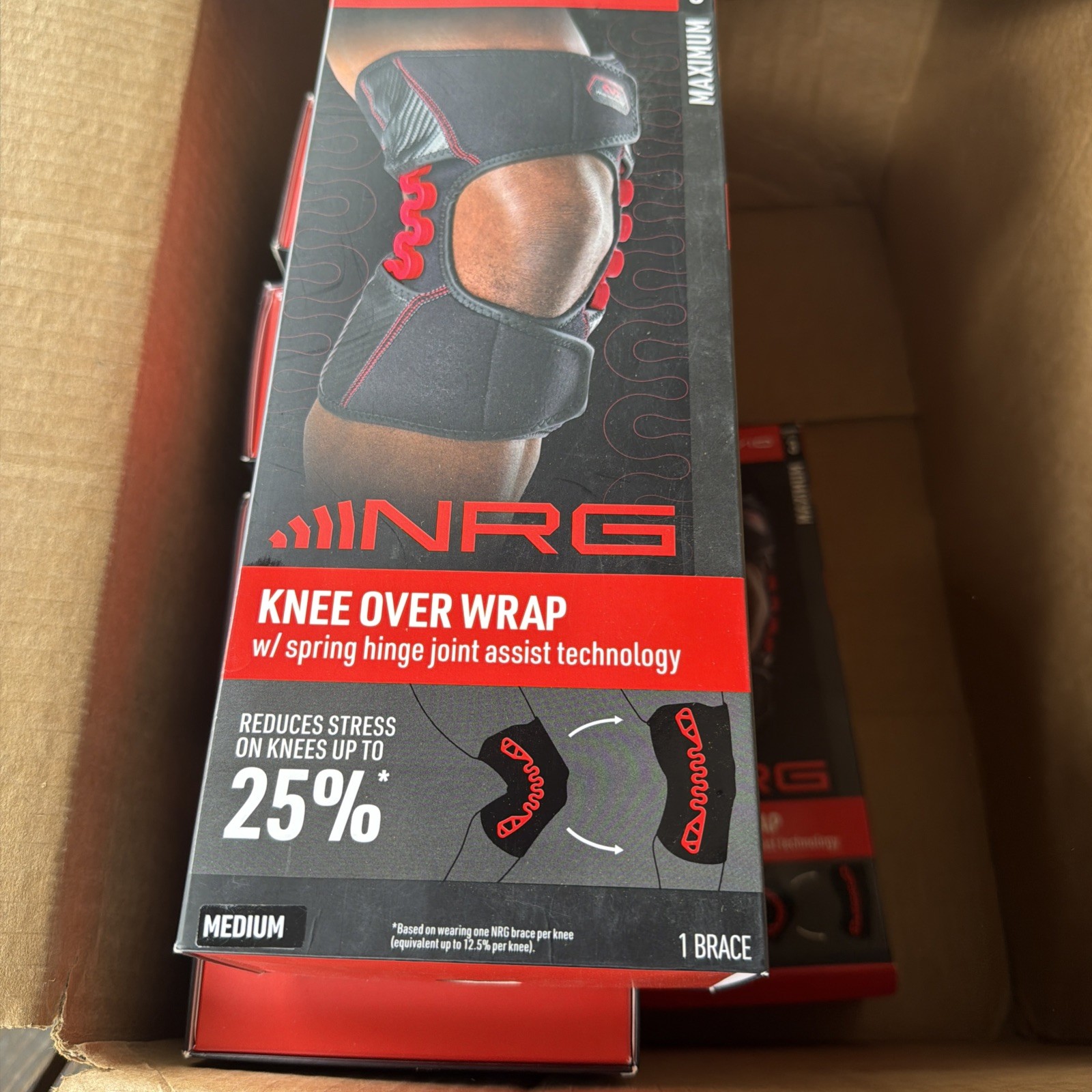 Mcdavid Level 3 Knee over wrap w/spring hinge joint assist tech. Medium 14”-16”