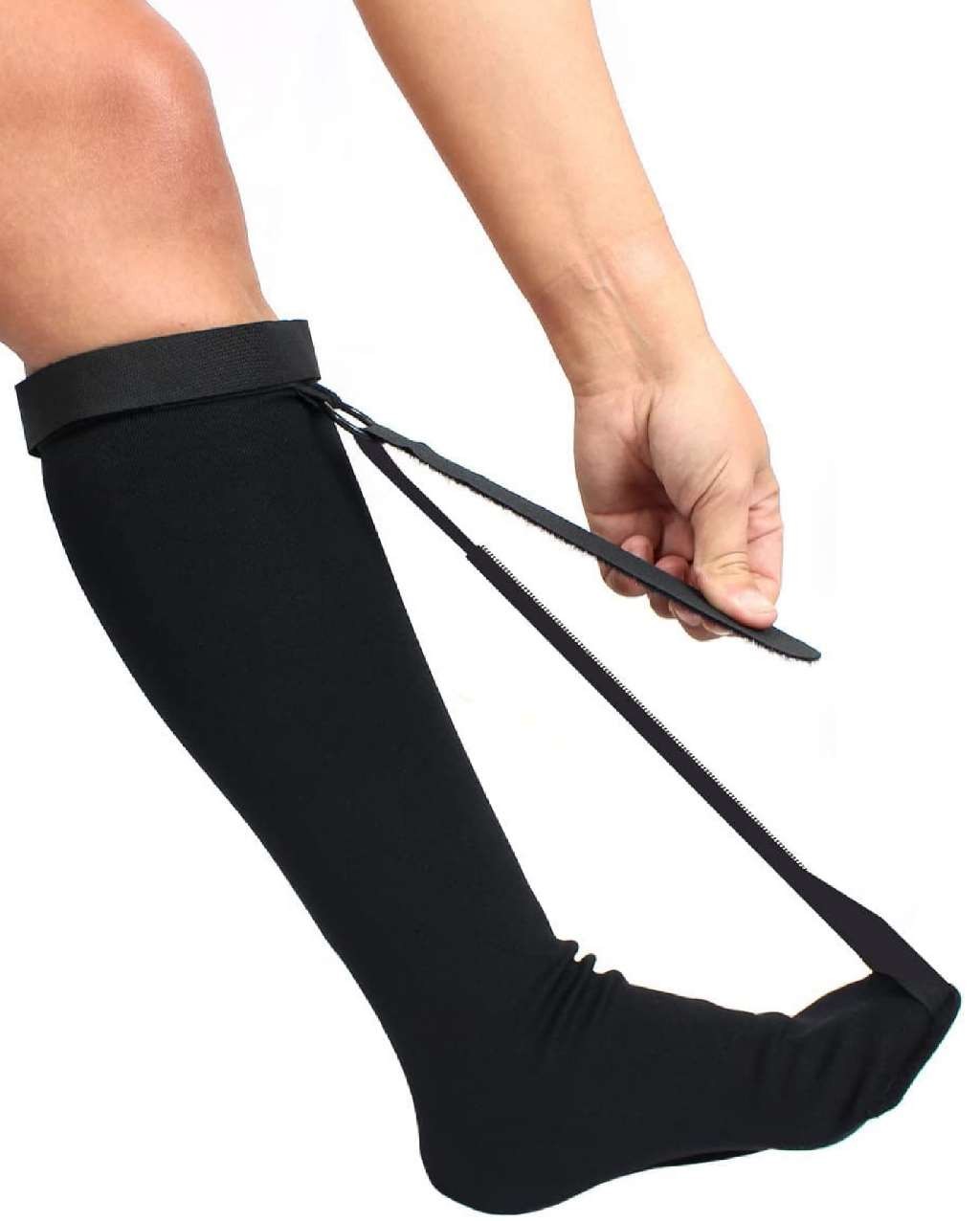 VIVE Stretch Sock – (Blac) Large/X-Large Non Slip Calf Night Relief for Heel, Hi