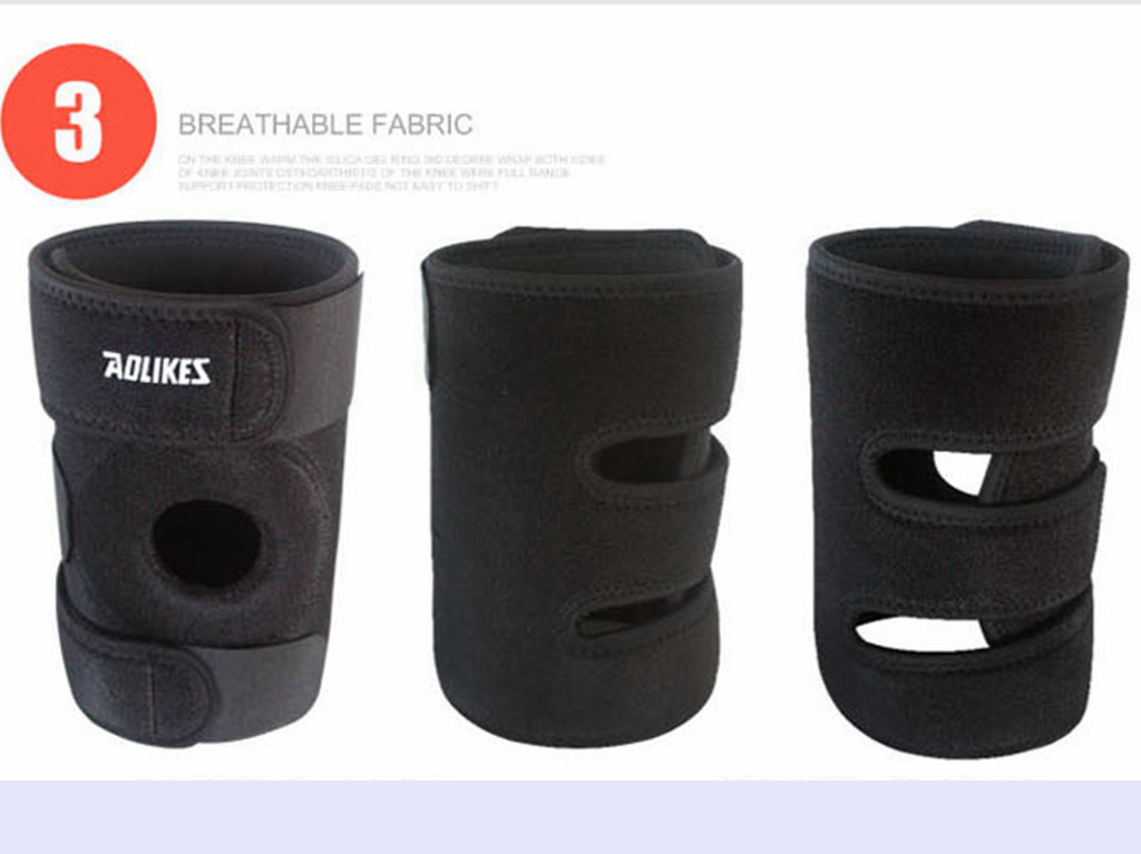 Knee Brace Open Patella Support Adjustable Elastic Sports Kneecap Protector
