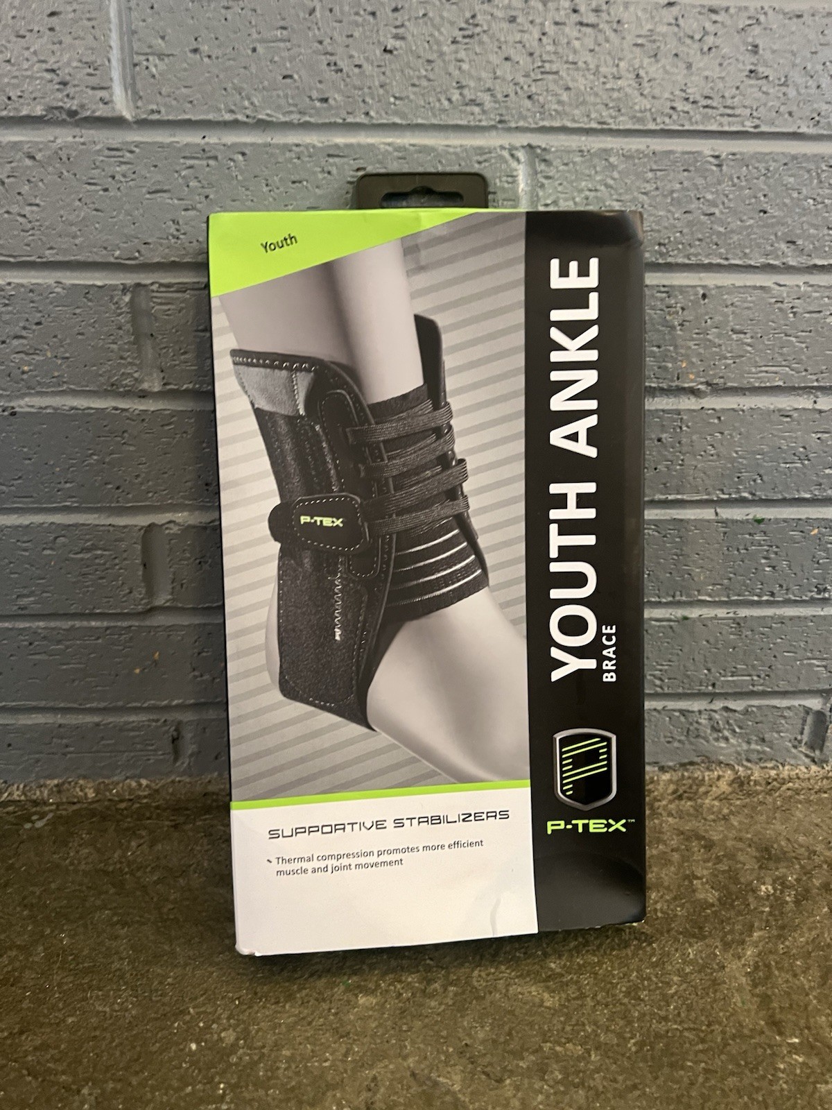 P-Tex YOUTH SIZE Ankle Brace Supportive Stabilizers Thermal Compression Lace NEW