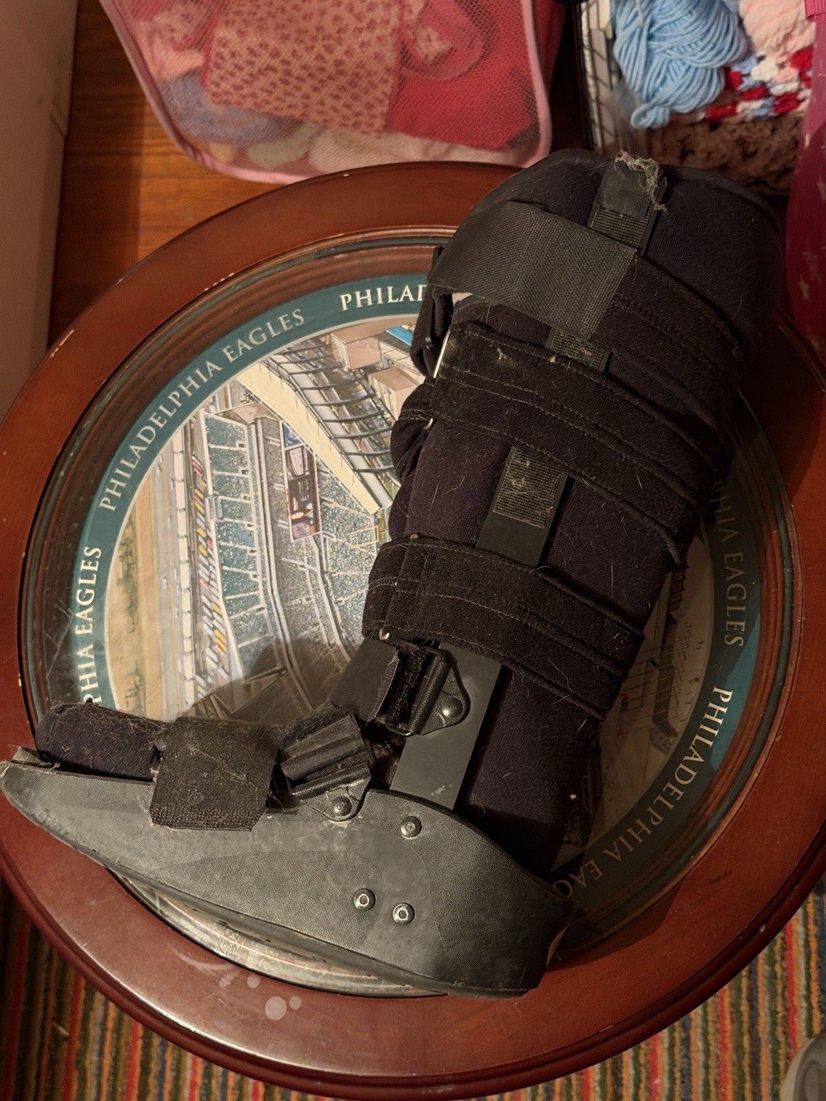 DJ Orthopedics Black Walking Cast Boot Air Pump Foot Brace MEDIUM
