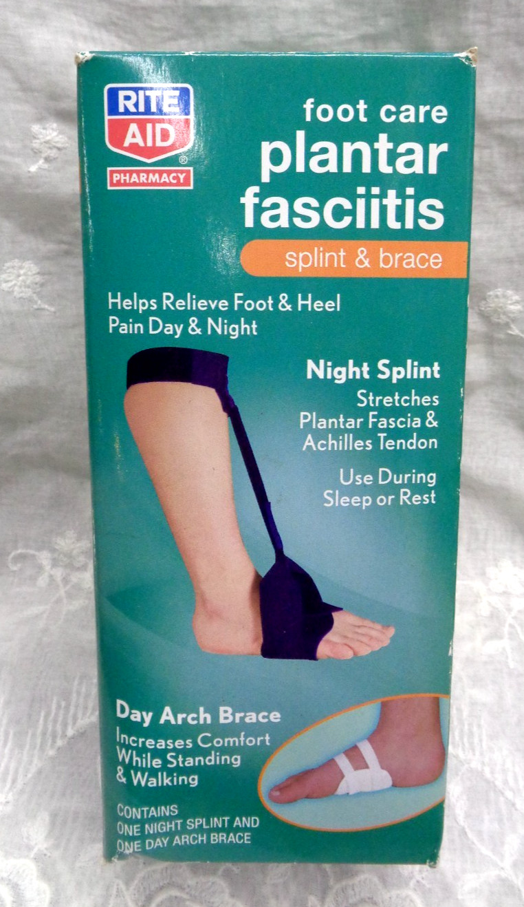 RITE AID Foot Care PLANTAR FASCIITIS Splint & Brace DAY ARCH / NIGHT SPLINT